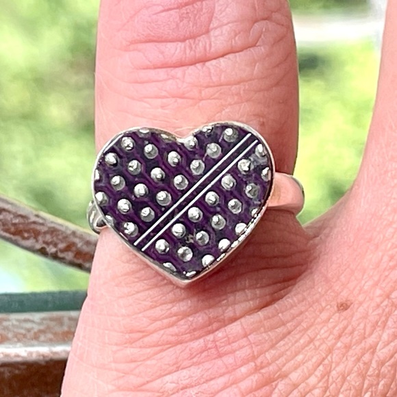 Heart Shaped USB Circuit Board Computer Chip 925 Ring | sz 7 - Picture 2 of 12